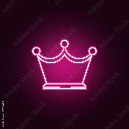 crown neon icon. Elements of jewelry set. Simple icon for websites, web design, mobile app, info graphics