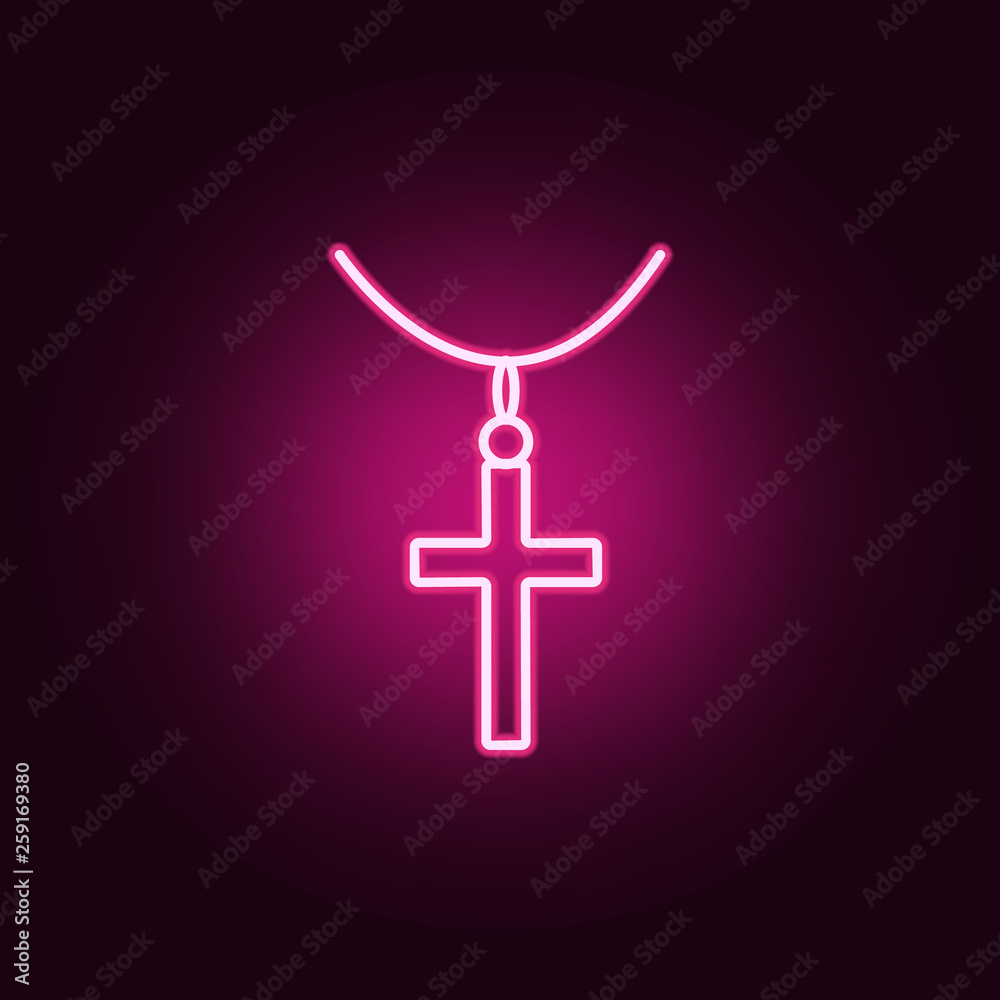 Fototapeta premium necklace neon icon. Elements of jewelry set. Simple icon for websites, web design, mobile app, info graphics