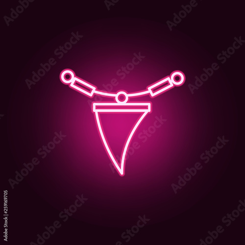 tooth neon icon. Elements of jewelry set. Simple icon for websites, web design, mobile app, info graphics