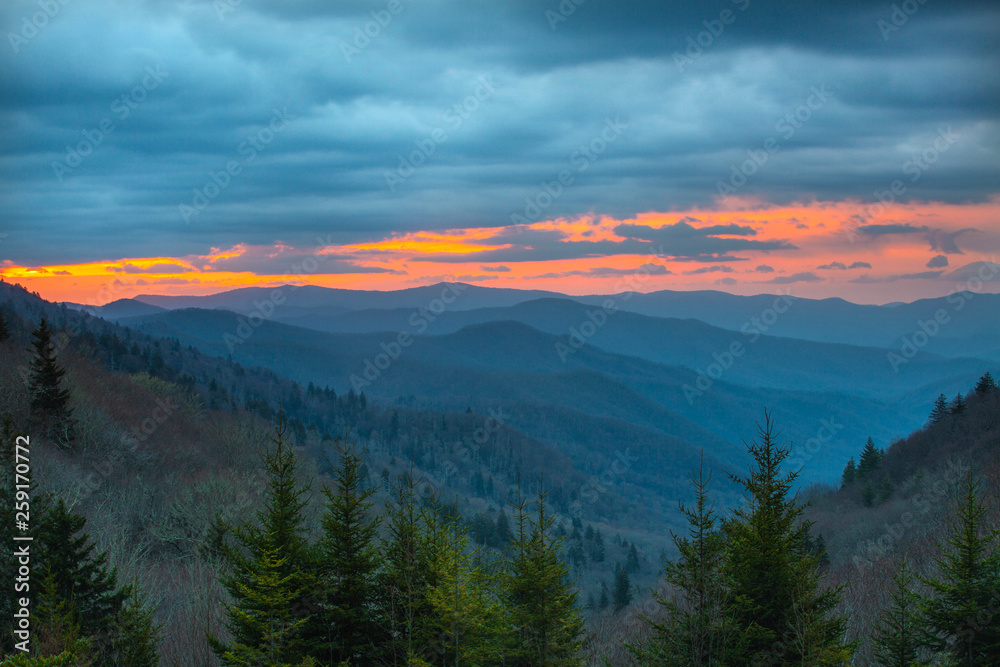 Smoky Mountains Sunrise In Spring