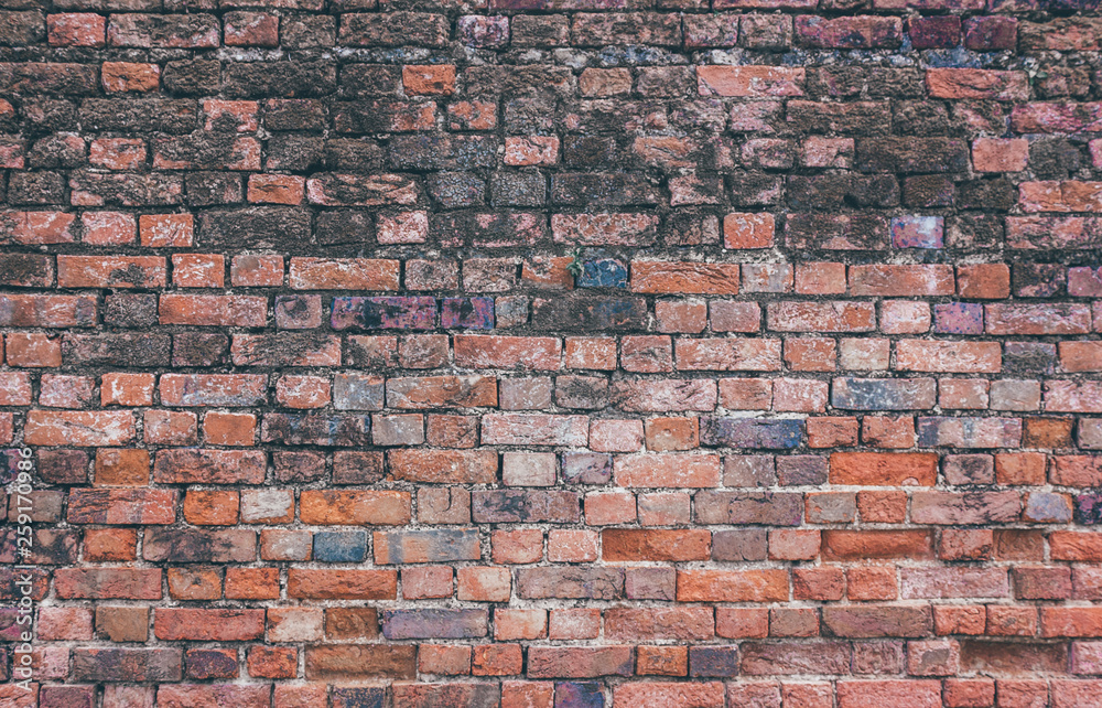 Naklejka premium old red brick wall texture background