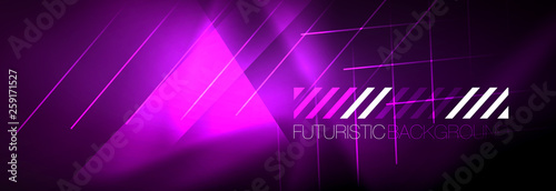 Shiny glowing lights neon color design background