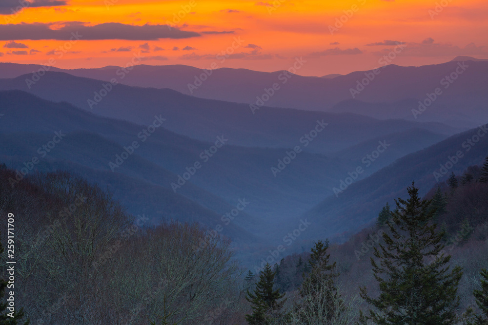 Stacked Mountains Sunrise