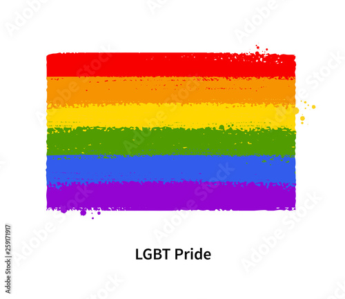 Vector illustration of grunge LGBT flag