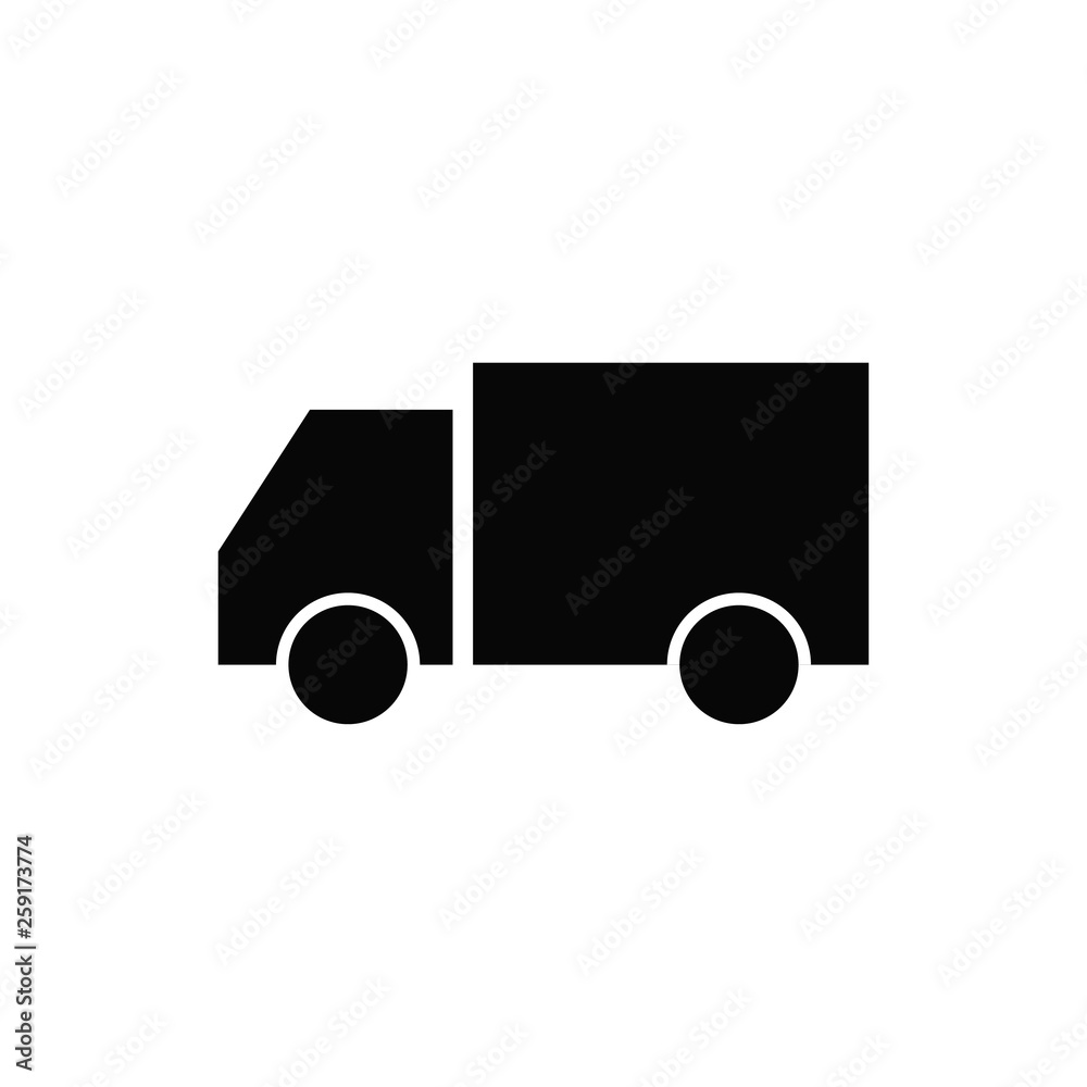Van or truck for delivery service. Delivery Van or Truck, black icon. Van, truck icon. Van or truck for delivery service. Delivery Van or Truck, black icon. Van, truck icon.