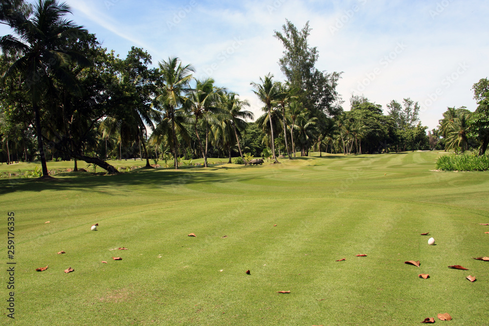Obraz premium golf courses in the seychelles