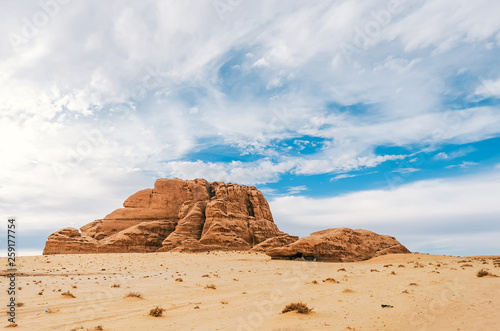 Panoramic view of Wadi Rum desert, Jordan