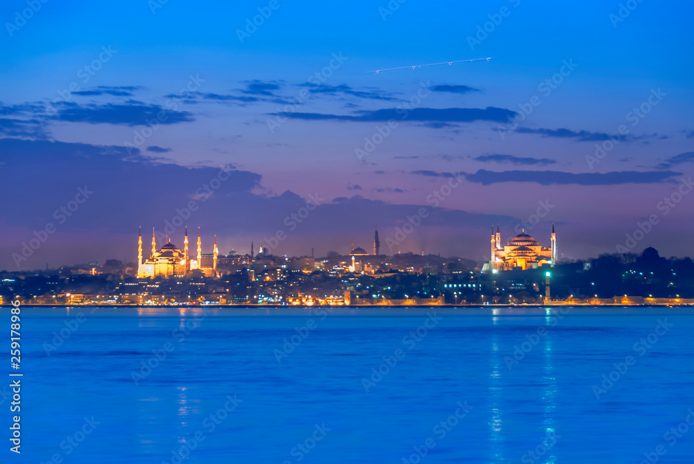 Istanbul, Turkey, 1 April 2006: Sultanahmet, Hagia Sophia, historical peninsula