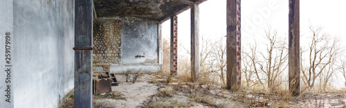 Old abandoned ruined hotel in macedonia