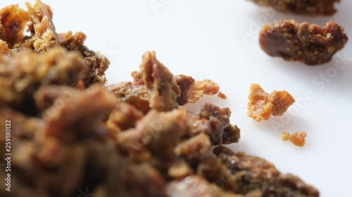 Propolis granules. Bee products. Apitherapy. Apiculture. Propolis is a bee glue. Natural antibiotic.