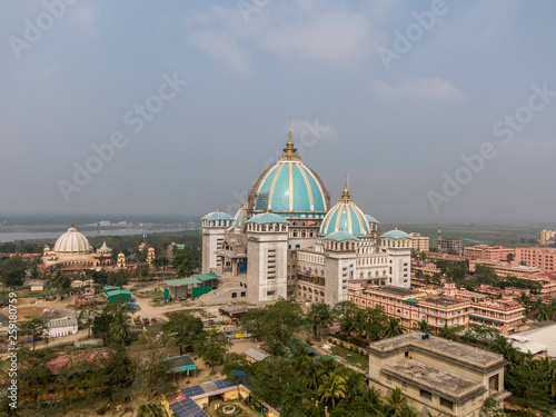 Aerial view of Mayapur Temple. TOVP