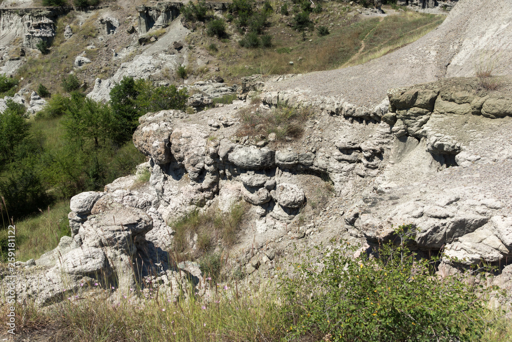 Rock formation The Stone Dolls of Kuklica near town of Kratovo, Republic of North Macedonia