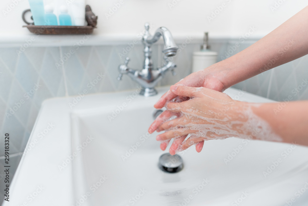 Cleaning Hands, Hands female washing cleaning. Cleaning Hands, Hands female washing cleaning.