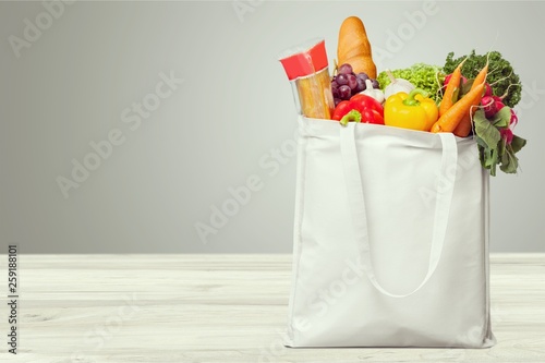 Bag full of groceries