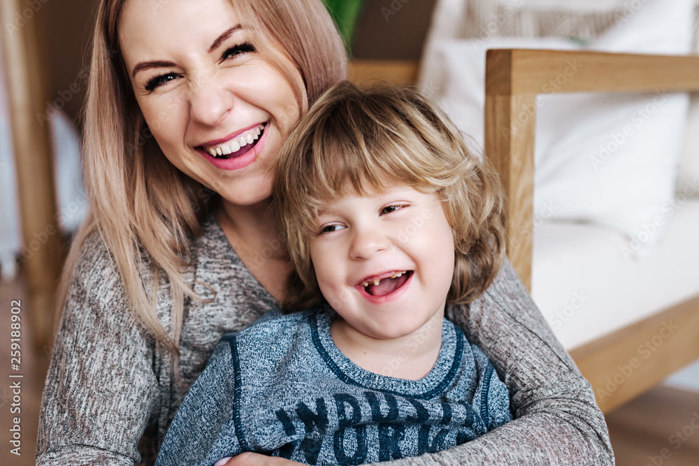 Mother and little son - love and happiness Mother and little son - love and happiness
