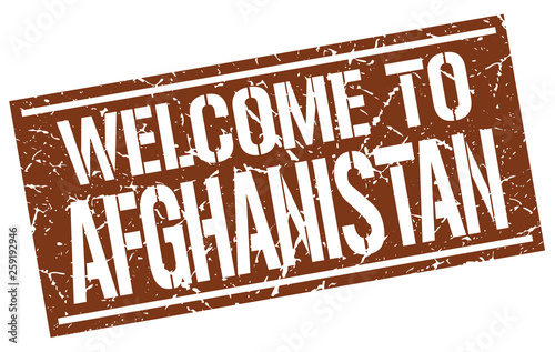 welcome to Afghanistan stamp