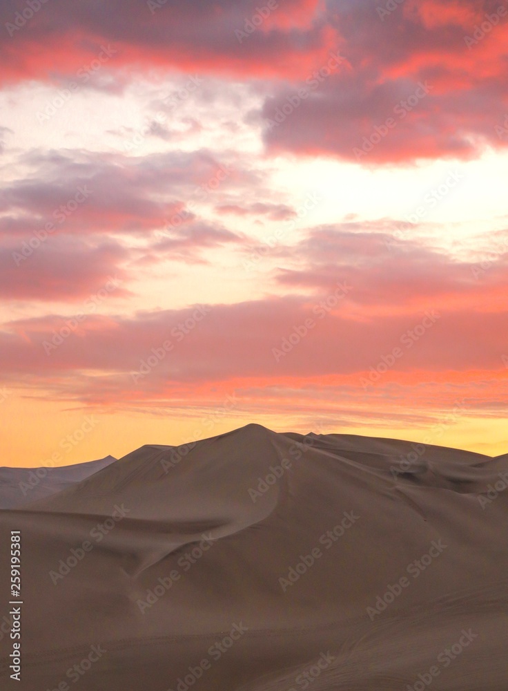 sunset in desert