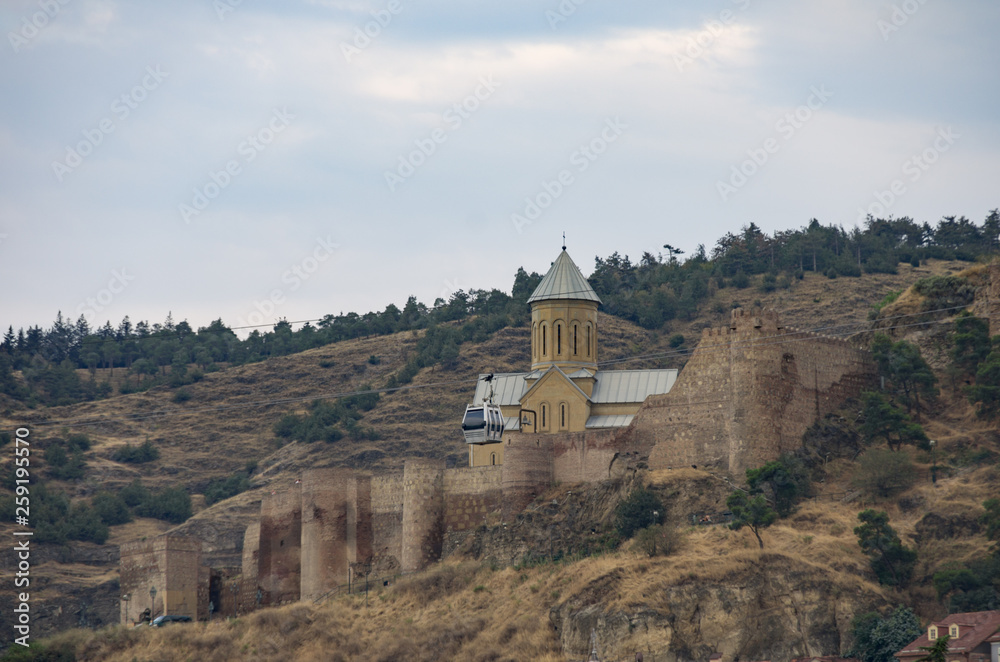 The orthodox church of St. George in the fortress of Narikala, Tbilisi, Georgia The orthodox church of St. George in the fortress of Narikala, Tbilisi, Georgia