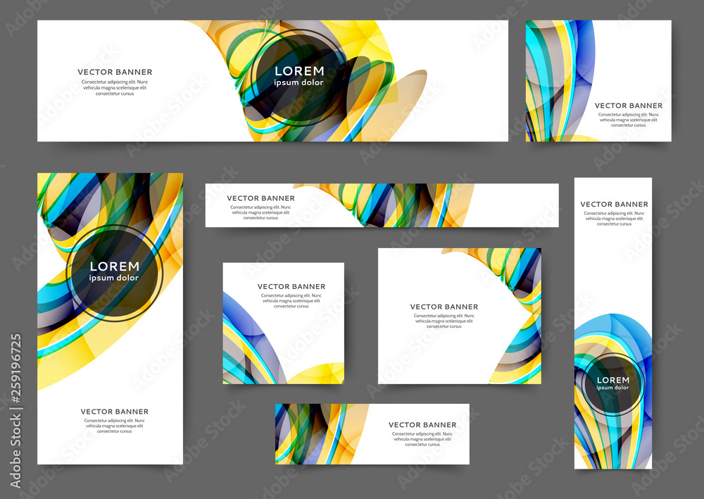 Web banner waves