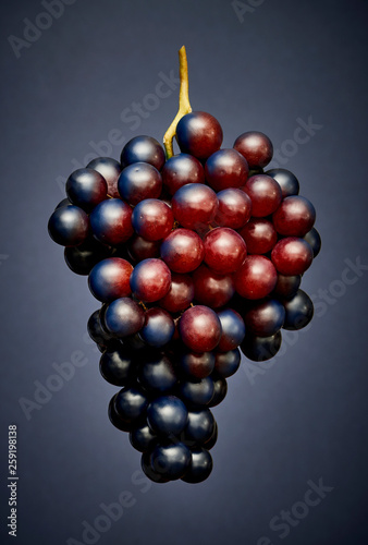 Grapes against gray background