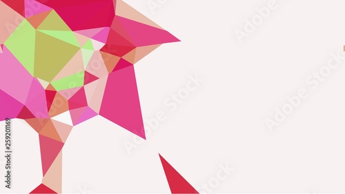 simple abstract colorful background with triangles with free text space  right side