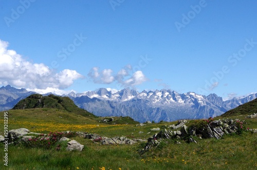 Dal Passo san Marco panorama sulla Valtellina