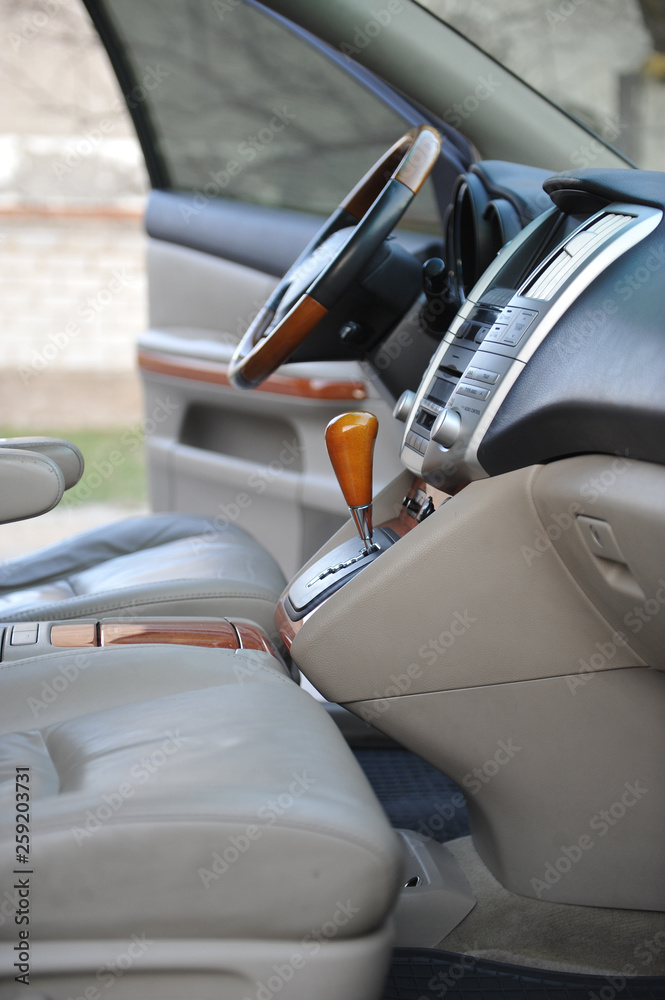 controls near the steering wheel in a modern car controls near the steering wheel in a modern car