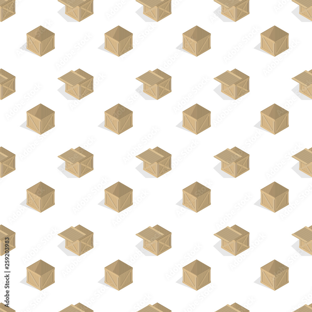 Seamless background from a set of wooden boxes, vector illustration. Seamless background from a set of wooden boxes, vector illustration.
