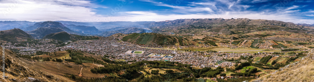 Huamachuco panoramic village, Andes Peru