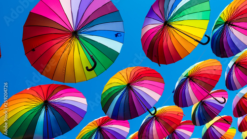 Rainbow umbrella colorful rainbow photo