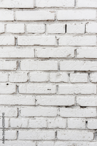 Modern white brick wall texture for background. White brick wall background in rural room,