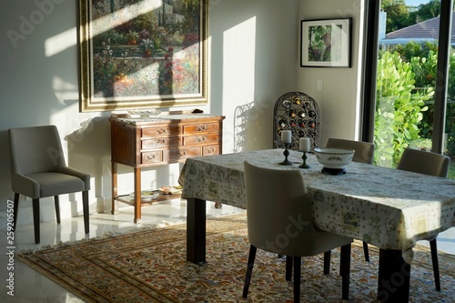upscale affluent fancy dining room