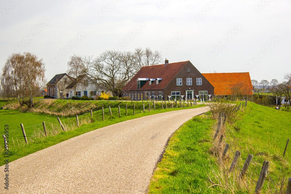 county landscape in the Netherlands, near Ooij, Gelderland