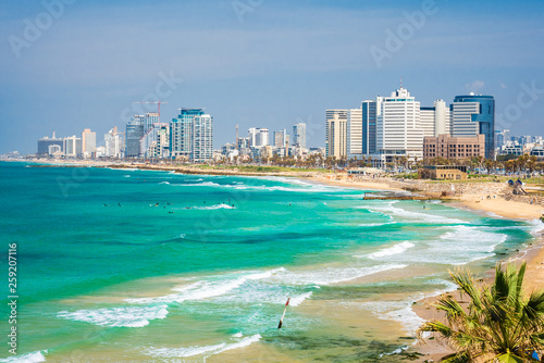 Panoramic view of  Tel Aviv, Israel photo