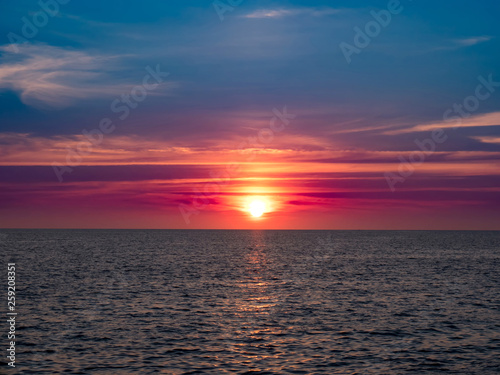 Sunset over Surin Beach in Phuket  Thailand