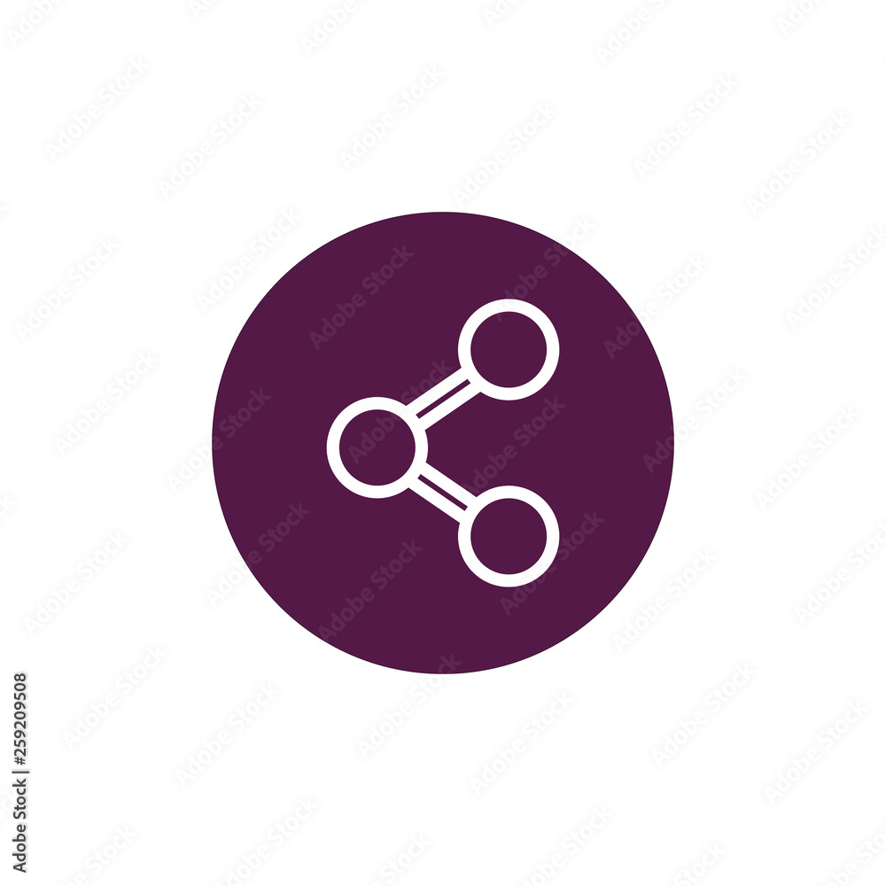 Social network. Single flat icon on the circle. Vector illustration. Social network. Single flat icon on the circle. Vector illustration.