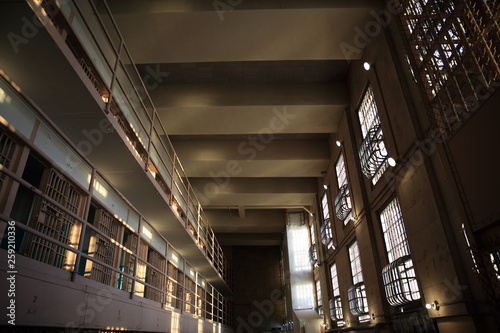 Prison cells in Alcatraz Island prison