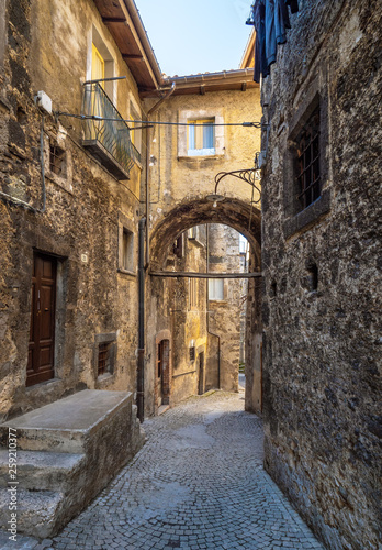 Scanno (Abruzzo, Italy) - The medieval village of Scanno, plunged over a thousand meters in the mountain range of the Abruzzi Apennines, province of L'Aquila, with famous heart - shaped lake