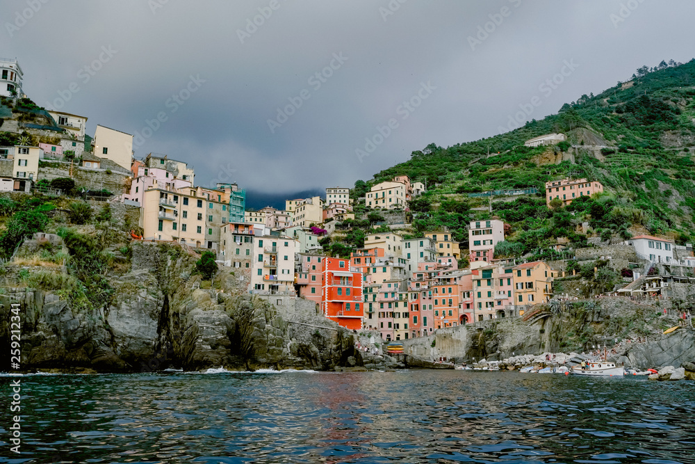 View of Riomaggiore Cinque Terre Italy