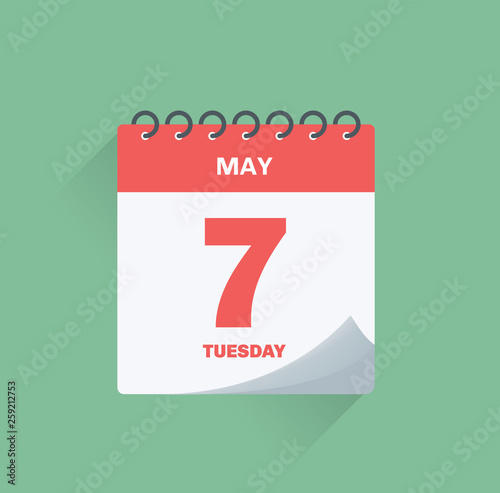 Day calendar with date May 7.