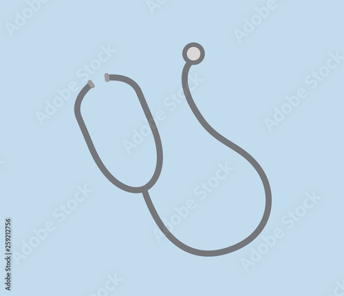 Vector illustration. Stethoscope.