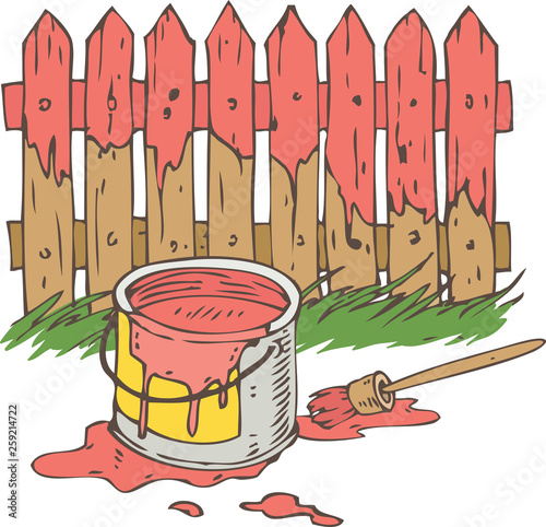 Recoloring of Wooden Fence