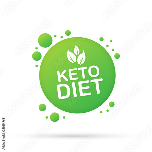 Ketogenic diet logo sign. Keto diet. Vector illustration.