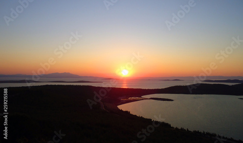 Ayvalik Turkey, Seytan sofrasi view at sunset