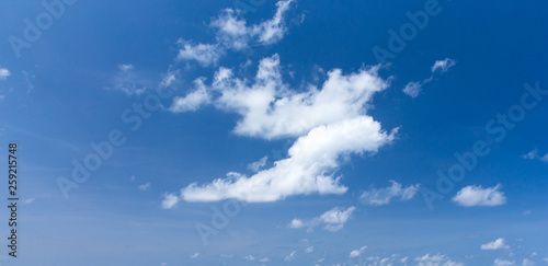 blue sky background with tiny clouds. panorama