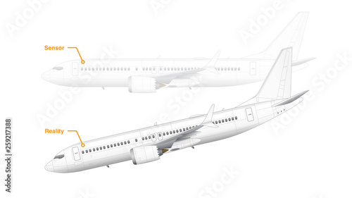 Schematic of Boeing 737 Max aircraft