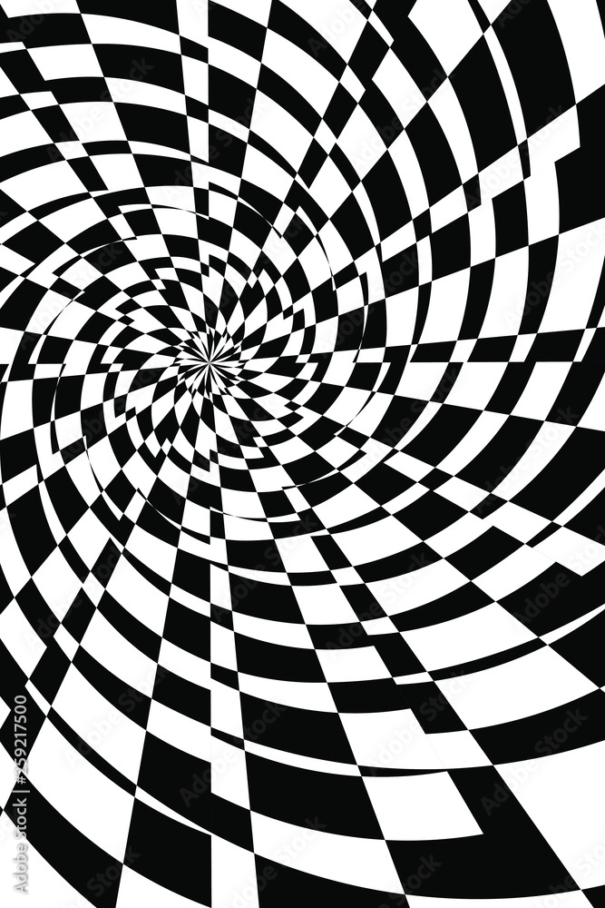 3d Geometric Pattern Black And White