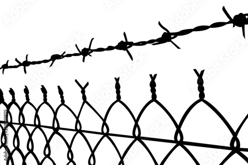 bared wire silhouette vector