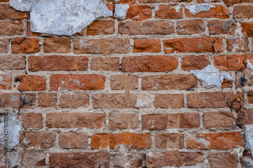 old red brick wall texture background dark