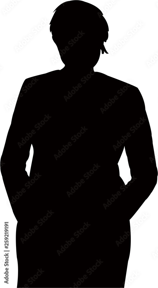 a woman body silhouette vector